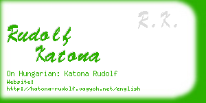rudolf katona business card